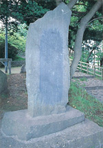 イメージ（函館公園内の歌碑　「函館の青柳町こそかなしけれ　友の恋歌　矢ぐるまの花」と刻まれている）