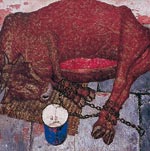 イメージ（「牛」1964年　144.0×144.0cm　神田日勝記念館蔵）